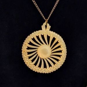 Vintage Carved Mother of Pearl Necklace